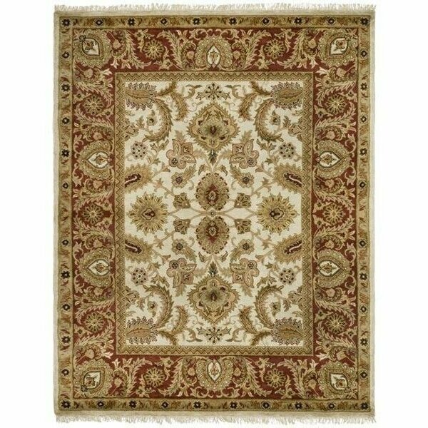 3 Ft. x 5 Ft. Small Rectangle- Traditional Classic Ivory And Red Hand Tufted Rug, Safavieh, Mfr#: CL244D-3